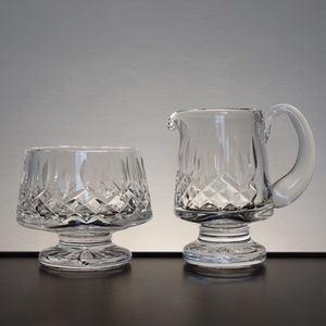 Vintage Waterford Lismore Footed Sugar and Cream Set